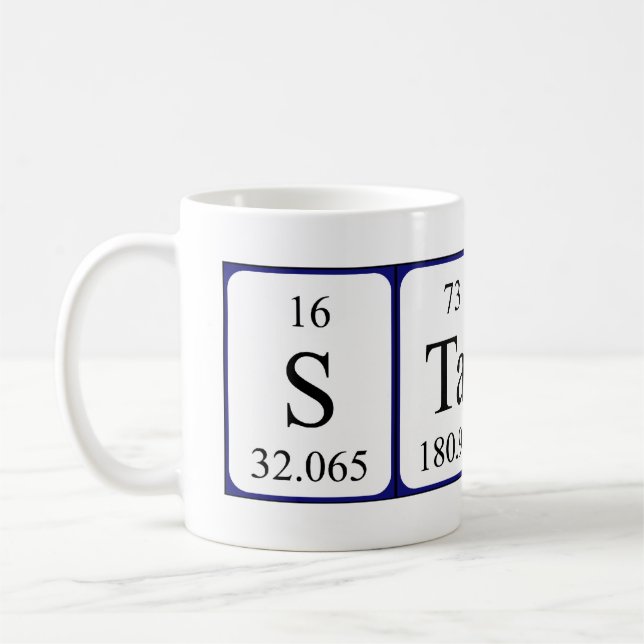 Stass periodic table name mug (Left)