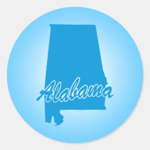 State Alabama Classic Round Sticker