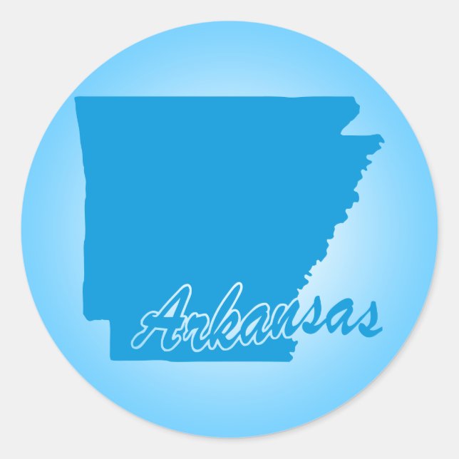 State Arkansas Classic Round Sticker (Front)