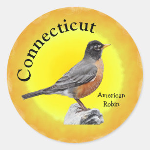 State Bird of Connecticut Classic Round Sticker