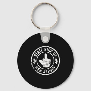 State Bird Of New Jersey Middle Finger Funny Distr Key Ring