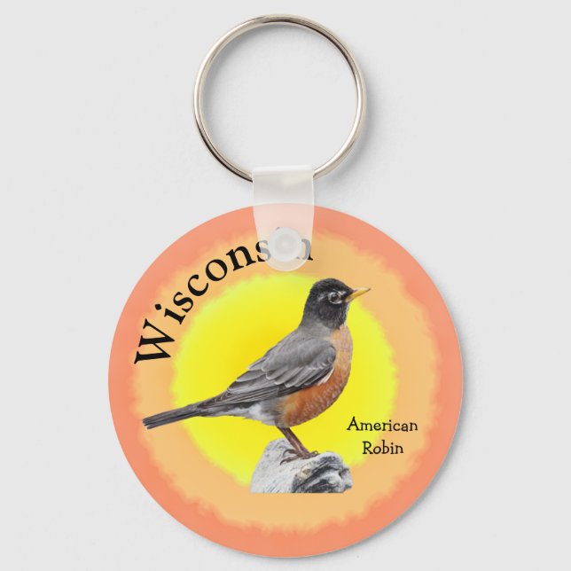 State Bird of Wisconsin Key Ring (Front)