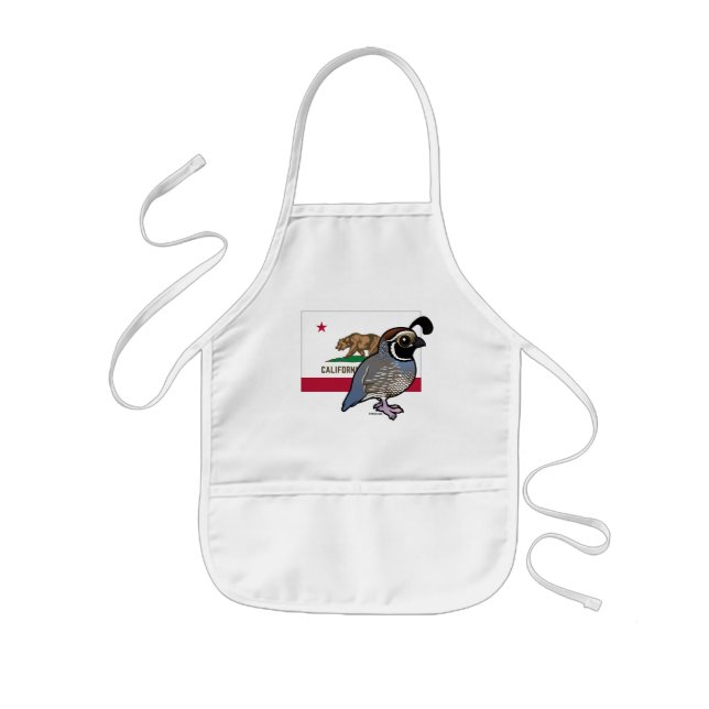 State Birdorable: California Quail Kids Apron (Front)