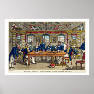 State Cabin, Newcome's Exit after Dinner, plate fr Poster