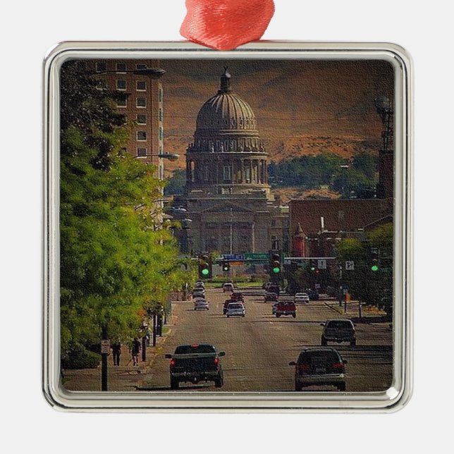 State Capital  in Boise, Idaho Metal Ornament (Front)