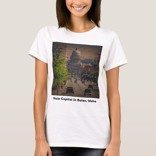 State Capital  in Boise, Idaho T-Shirt (Front)
