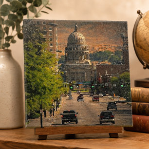 State Capital in Boise, Idaho Tile