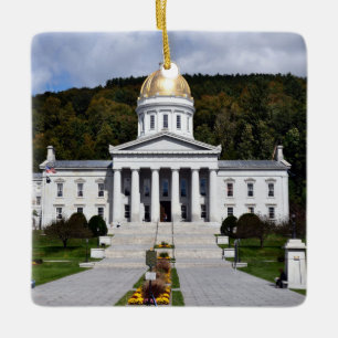 State Capital of Vermont - Ceramic Ornament