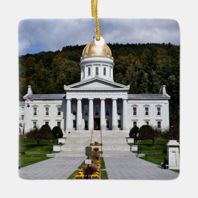 State Capital of Vermont - Ceramic Ornament (Front)