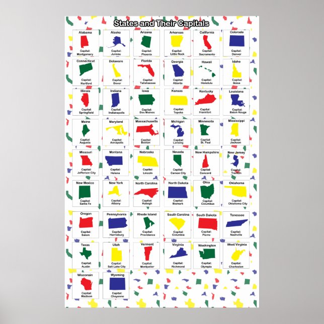 State Capitals Print (Front)