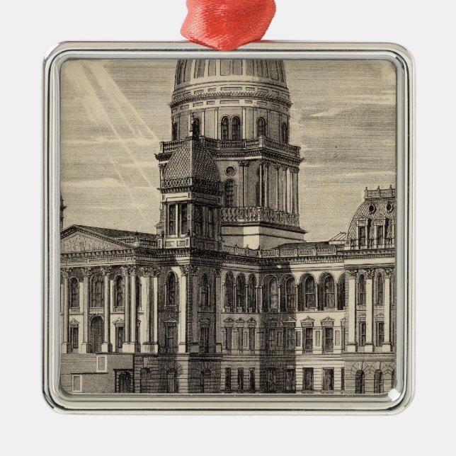 State Capitol building, Springfield, Ill Metal Ornament (Front)