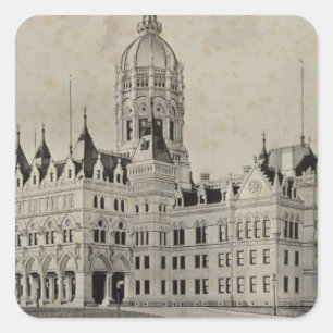 State Capitol, Hartford Square Sticker