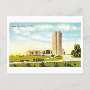 State Capitol in Bismarck, North Dakota, Vintage Postcard