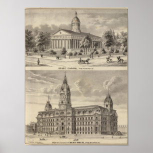 State Capitol , Marion County Court House Poster