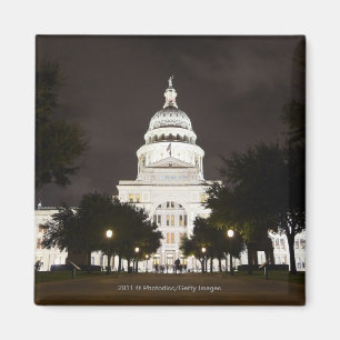 State Capitol of Austin, Texas at Night Magnet