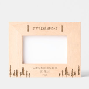 State Champions School Ski Team Custom Etched Frames