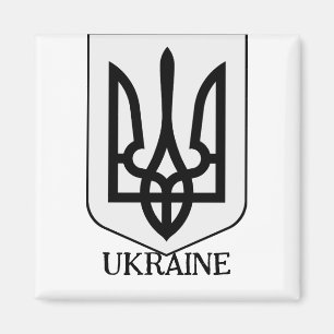 State Coat of Arms of Ukraine Minimalist Art Magnet