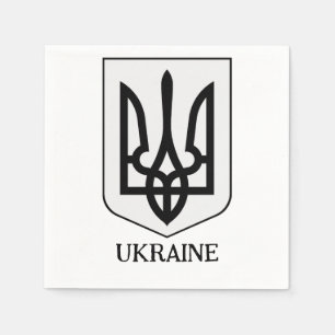 State Coat of Arms of Ukraine Minimalist Art Napkin