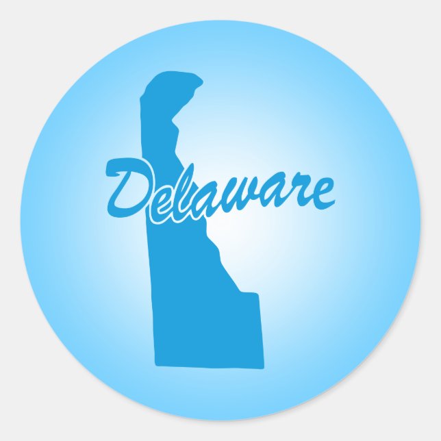 State Delaware Classic Round Sticker (Front)