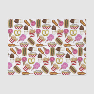 State Fair Carnival Food Nachos Cotton Candy Tissue Paper
