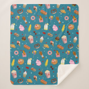 State Fair Food, Carnival, Amusement Park, Fair Sw Sherpa Blanket