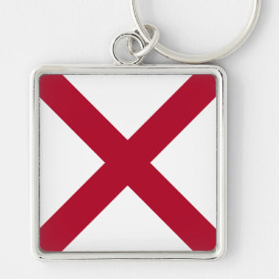 State Flag Alabama, St Andrew Crimson Cross Key Ring