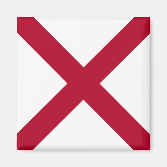 State Flag Alabama, St Andrew Crimson Cross Magnet (Front)