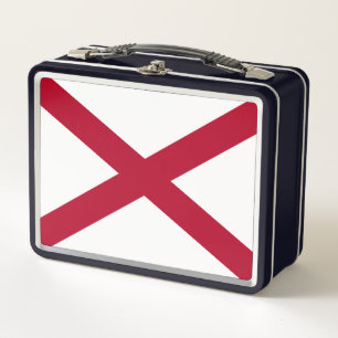 State Flag Alabama, St Andrew Crimson Cross Metal Lunch Box