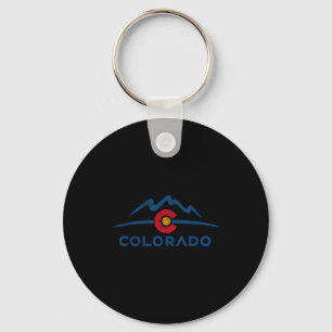 State flag colorado rocky mountains skiing aspen key ring