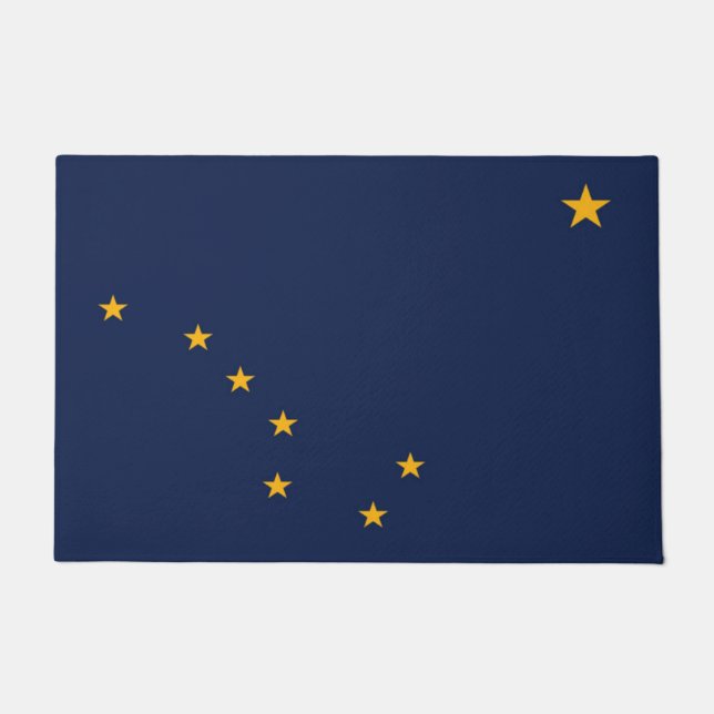 State Flag of Alaska, USA Doormat (Front)