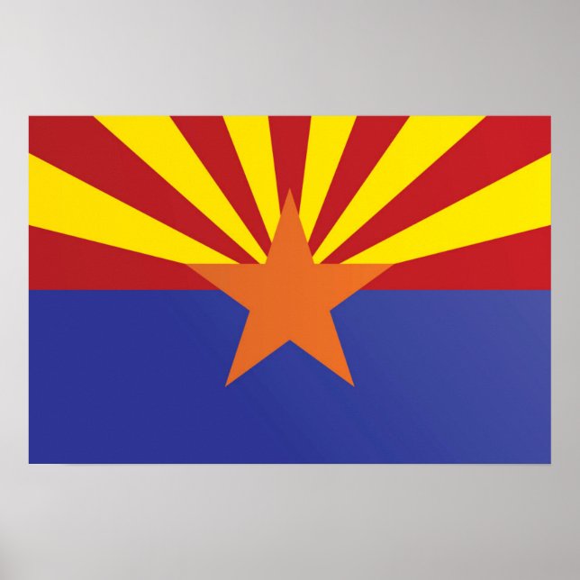State Flag of Arizona, USA Poster (Front)