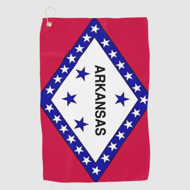 State Flag of Arkansas Golf Towel (Front)