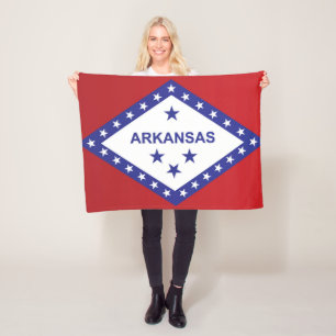 State Flag of Arkansas, USA Fleece Blanket