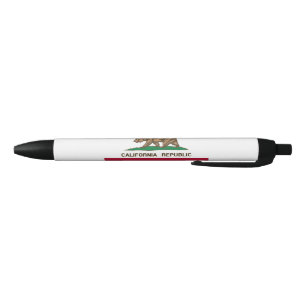 State Flag of California Black Ink Pen