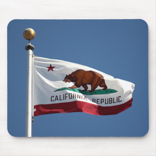 State Flag of California Blue Sky Photo Mouse Pad (Front)