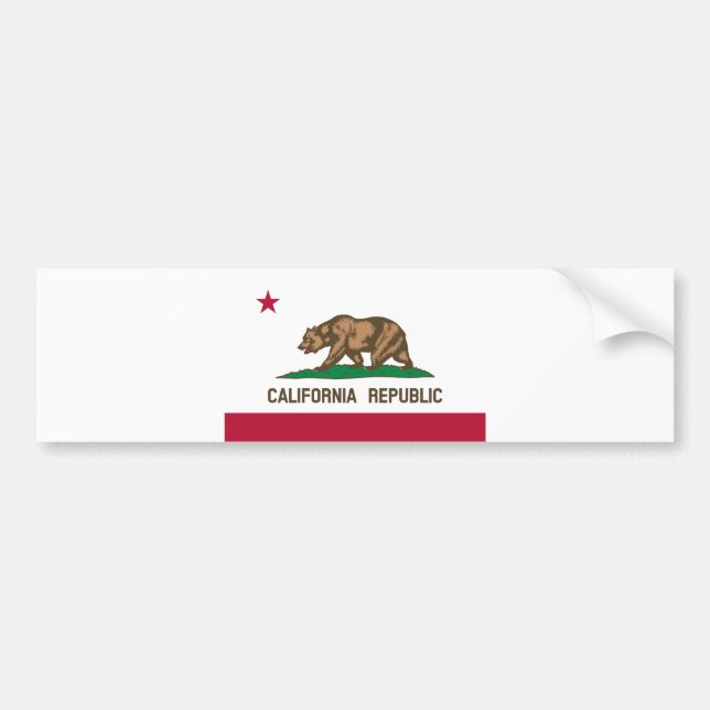 State Flag of California Bumper Sticker (Front)