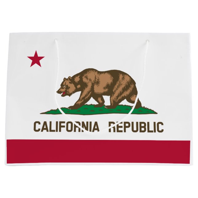 State Flag of California Large Gift Bag (Front)