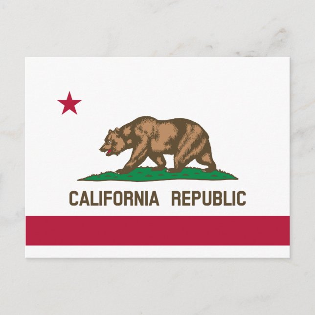State Flag of California Postcard (Front)