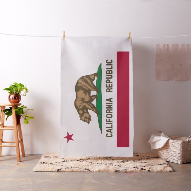 State Flag of California Republic Fabric (In Situ)