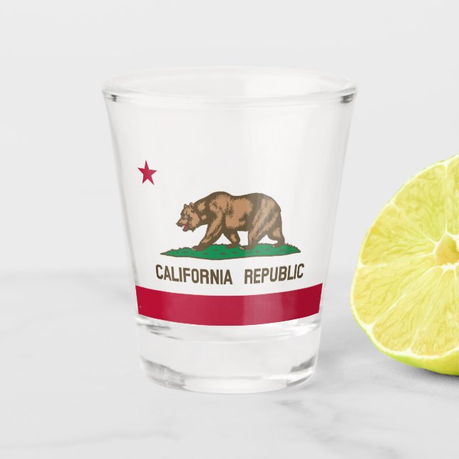 State Flag of California Shot Glass (Front)