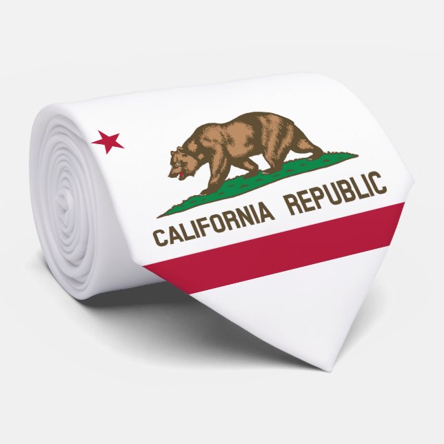 State Flag of California Tie (Rolled)