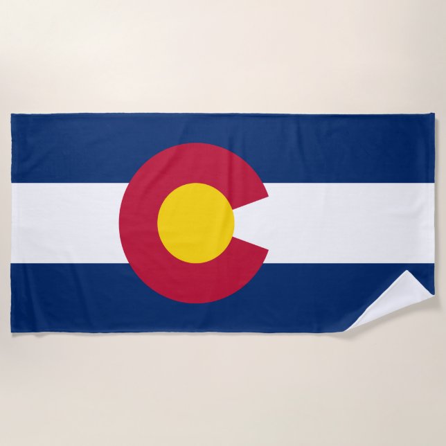 State Flag of Colorado Beach Towel (Front)
