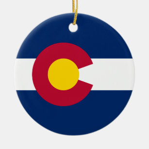 State Flag of Colorado Ceramic Ornament