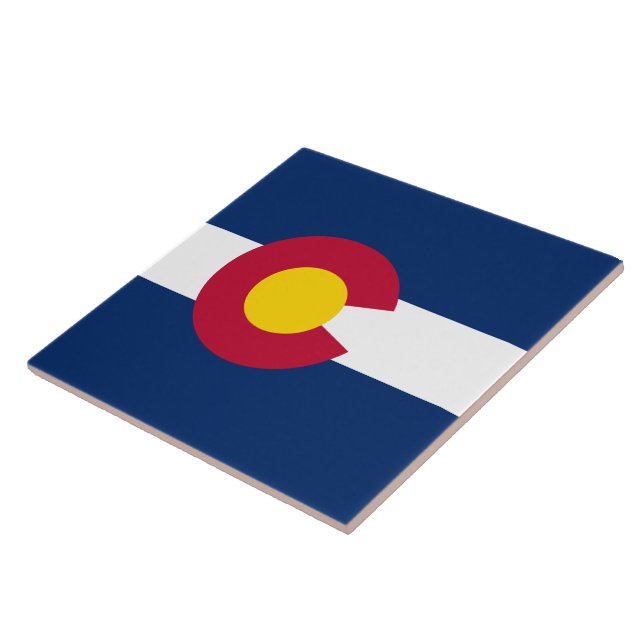 State Flag of Colorado Ceramic Tile (Side)