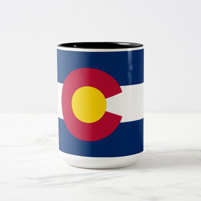 State Flag of Colorado Two-Tone Coffee Mug (Center)