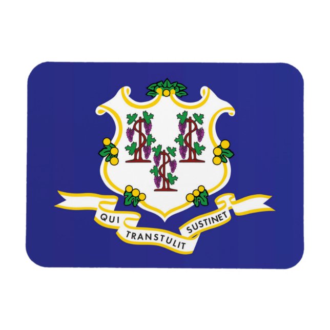 State Flag of Connecticut, USA Magnet (Horizontal)