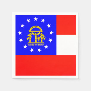 State Flag of Georgia Paper Party Napkins