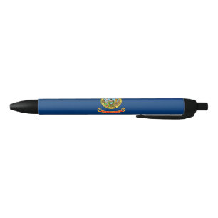 State Flag of Idaho Black Ink Pen