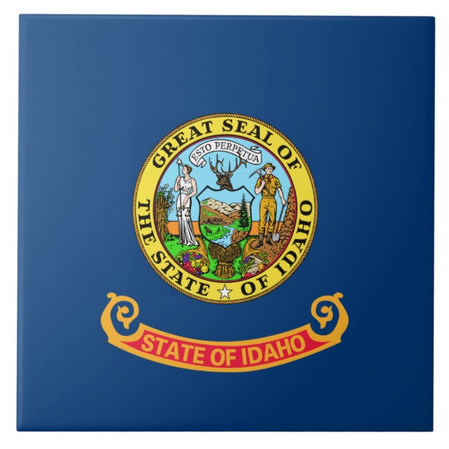 State Flag of Idaho Ceramic Tile (Front)