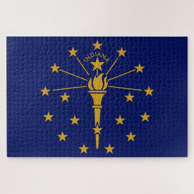 State Flag of Indiana Jigsaw Puzzle (Horizontal)